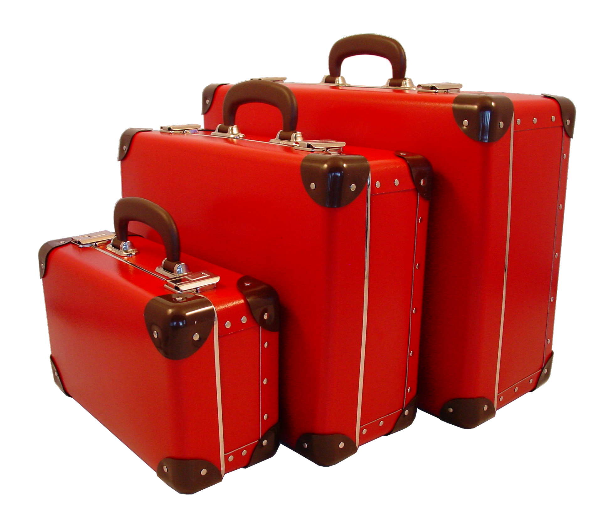 Traveler Suitcases, 3 set, Red Weekenders